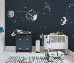 custom Cartoon Planet Astronaut mural wallpaper for living room art mural wallpapers for Children's room decoration wall paper