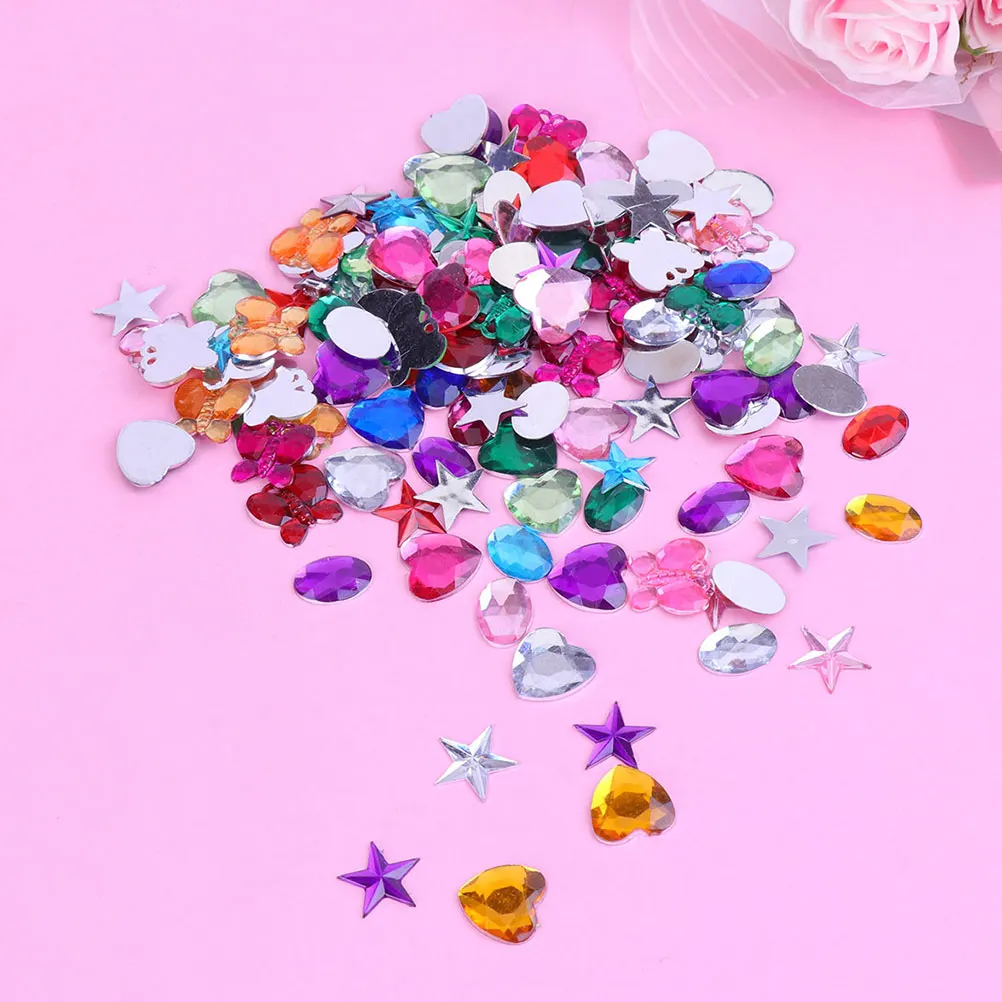 

400 Pcs Acrylic Gem Stickers Multicolor Pentagram Rhinestone Kids Crafts DIY Art Home Phone Case Invitations Body Sturdy Bright