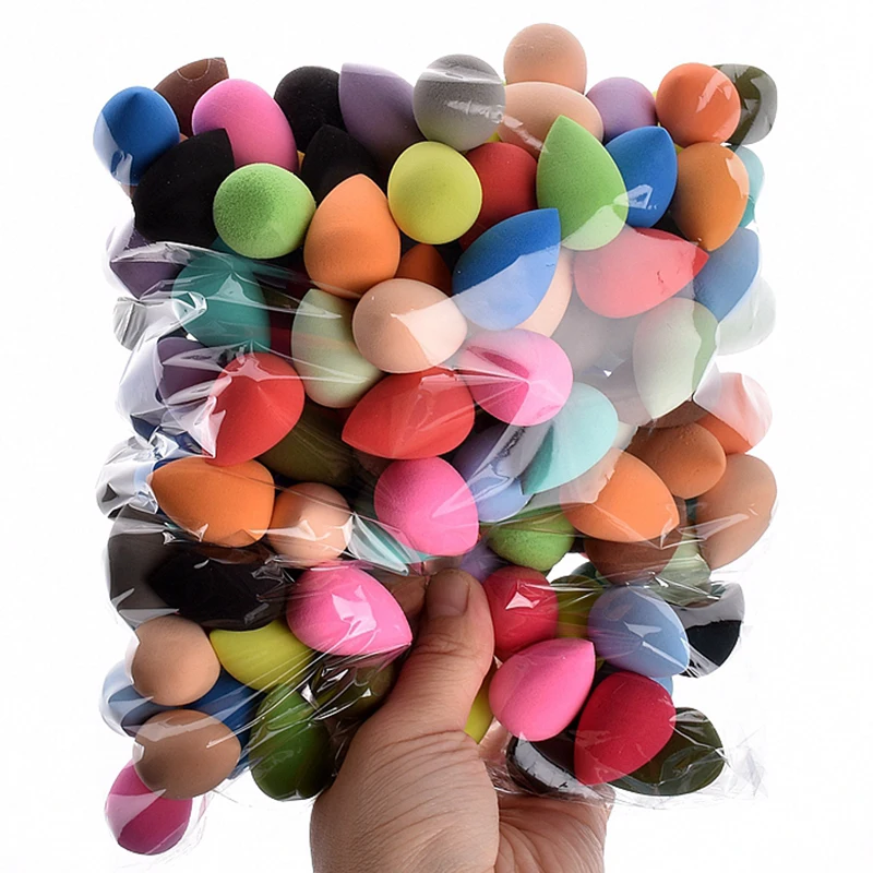 

100~500Pcs Wholesale Mini Makeup Sponge Beauty Egg Wet&Dry Dual Use Soft Foundation Puff Concealer Flawless Mixed Cosmetic Spong