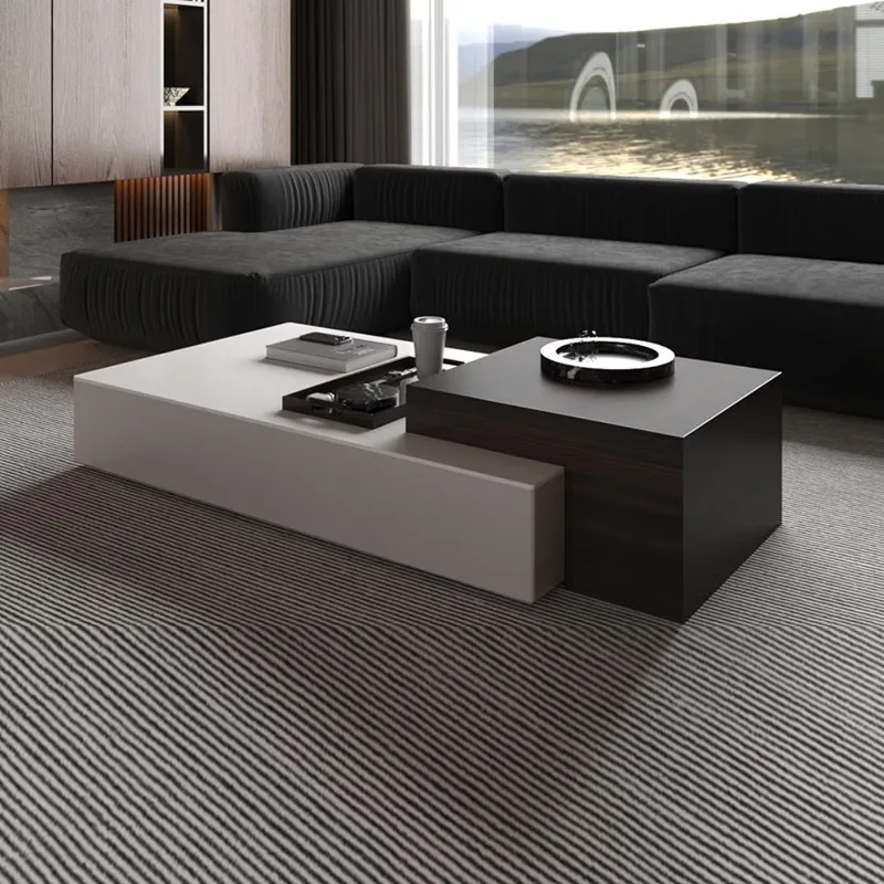 

Lifting rock slab coffee table, simple modern living room home