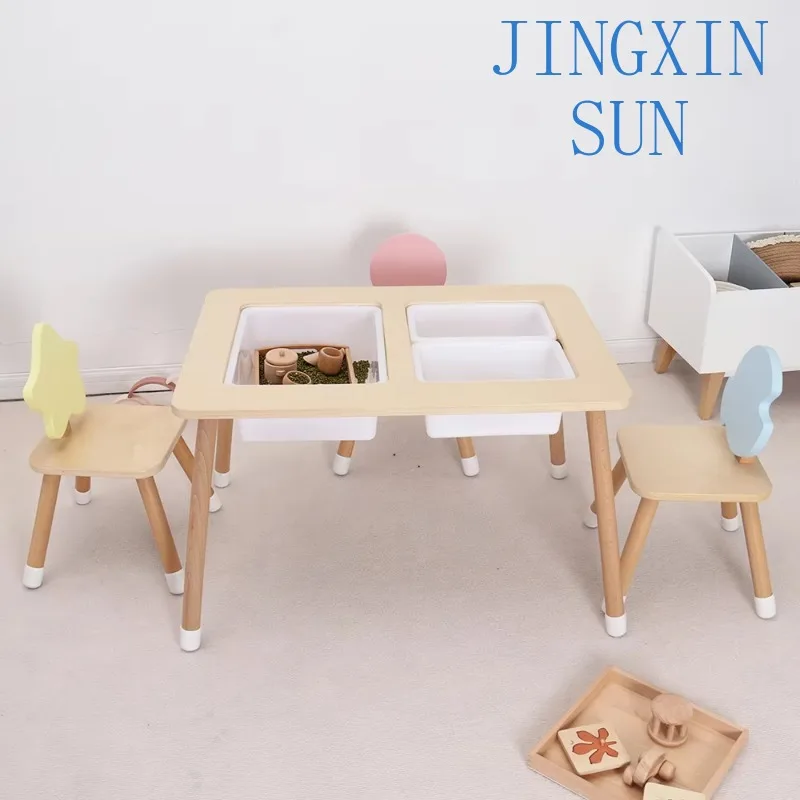Modern  table preschool kindergarten wooden activity table