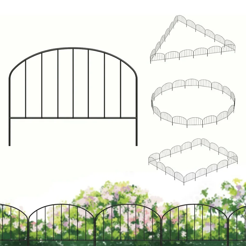 18 Panels Small Decorative Garden Fence, 12.4