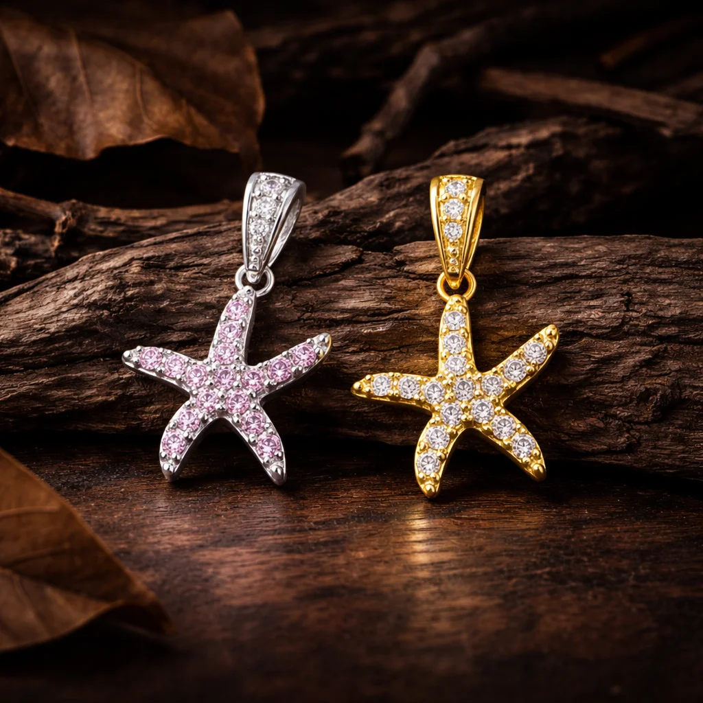 ZHENL Niedliche Y2K Ästhetik Ozean-Serie Tier-Anhänger Charms Vergoldeter Edelstahl DIY Kette Jubiläums-Geburtstags-Schmuck – Detail 39