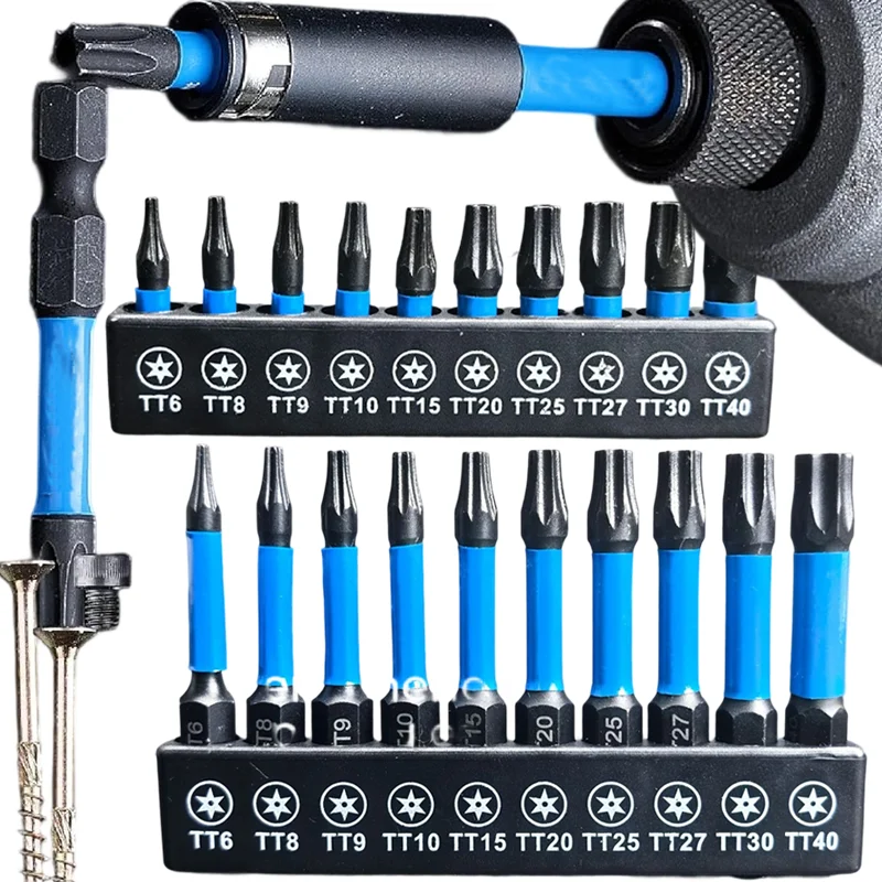 20/10PCS Torx Impact Drill Bit Set S2 Steel Hex Head Shank Magnetic Screwdriver Driver Bits Holder Wrench Electric Drill Tools
