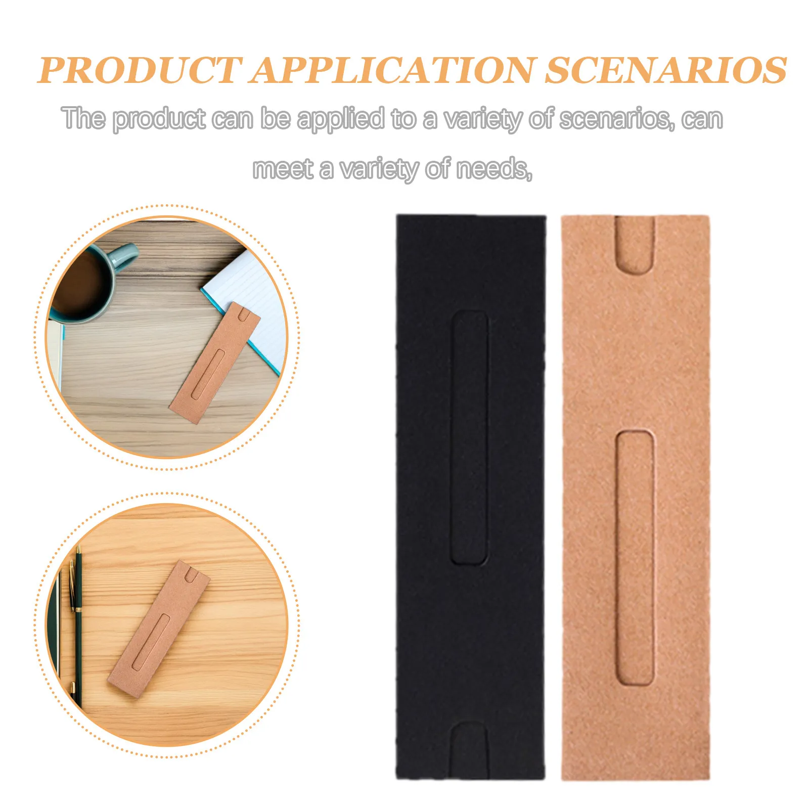 40Pcs Kraft Paper Pen Sleeves Creative Retro Design Single Pen Holder Eco Friendly Gift Packaging for Kids Teachers Stationery
