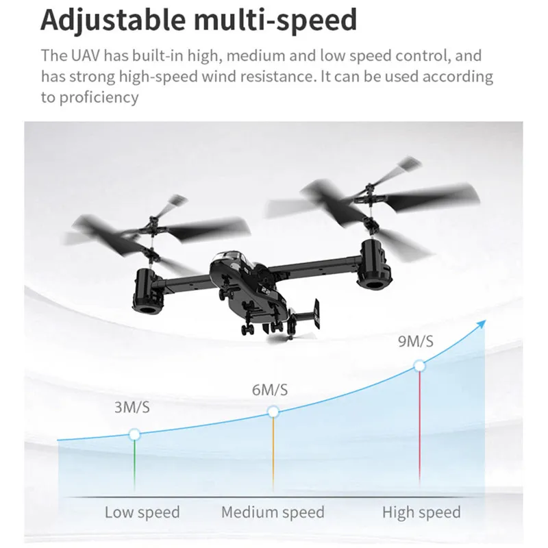 Nuovo grande Osprey Transporter Elicottero Osprey Aereo telecomandato 150M Giroscopio stabilizzato Una chiave Togliere Hover Helicoper