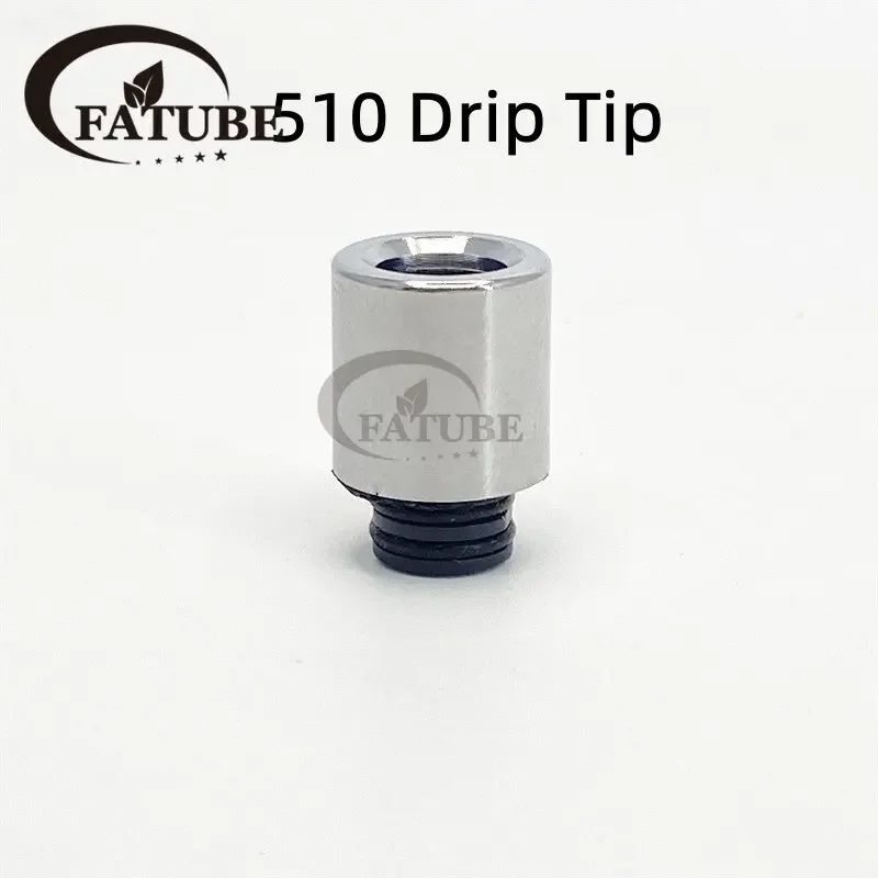 1Pcs  510 Drip Tip Stainless Steel Mouthpiece for machine Accessories Heating-Protect Silver Color