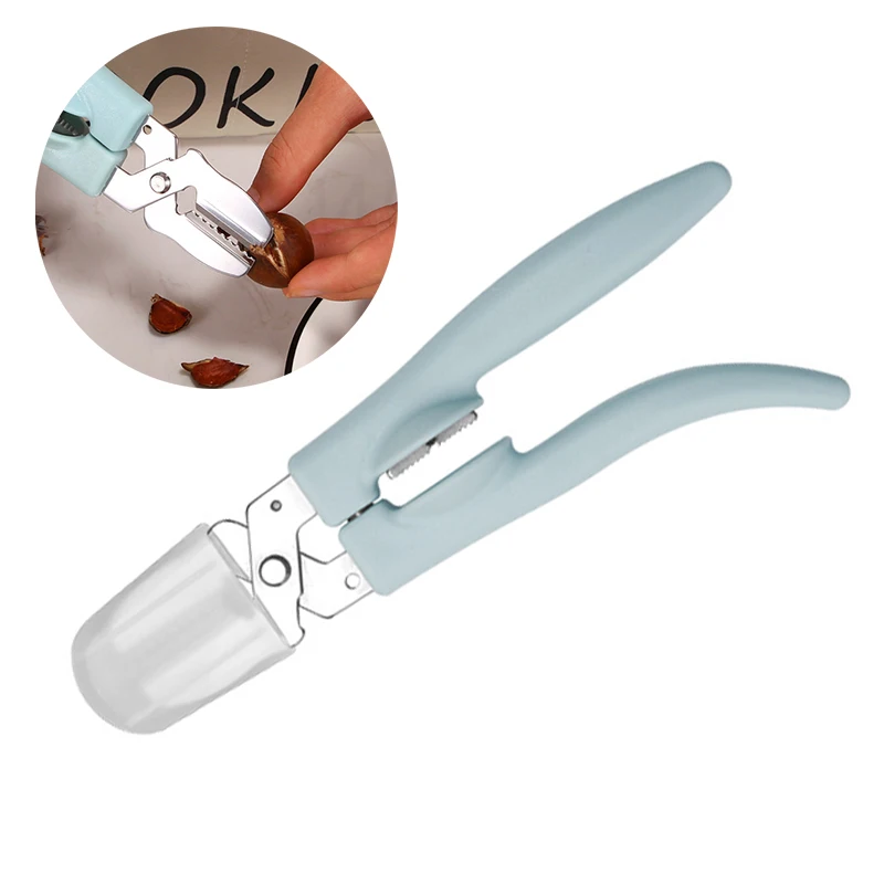 

Stainless Steel Nutcracker Chestnut Clip Nut Cracker Sheller with Dust-proof Cover Walnut Plier Pistachio Opener Peeling Tool