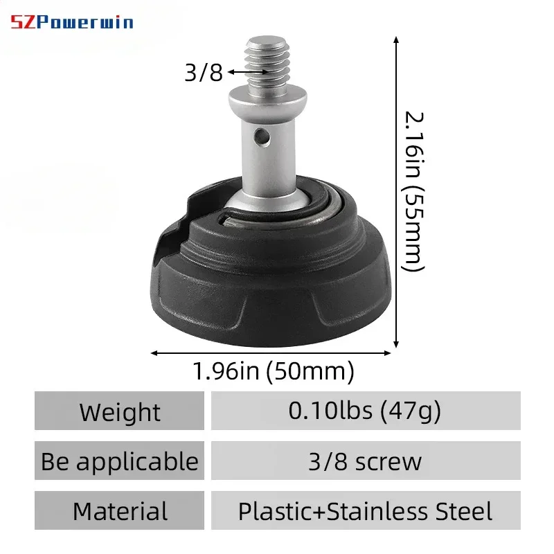 SZPowerwin 3 unids/lote cámara de goma monopié trípode almohadilla de pie 3/8 pulgadas antideslizante trípode liberación almohadilla de pie para trípode monopé pierna