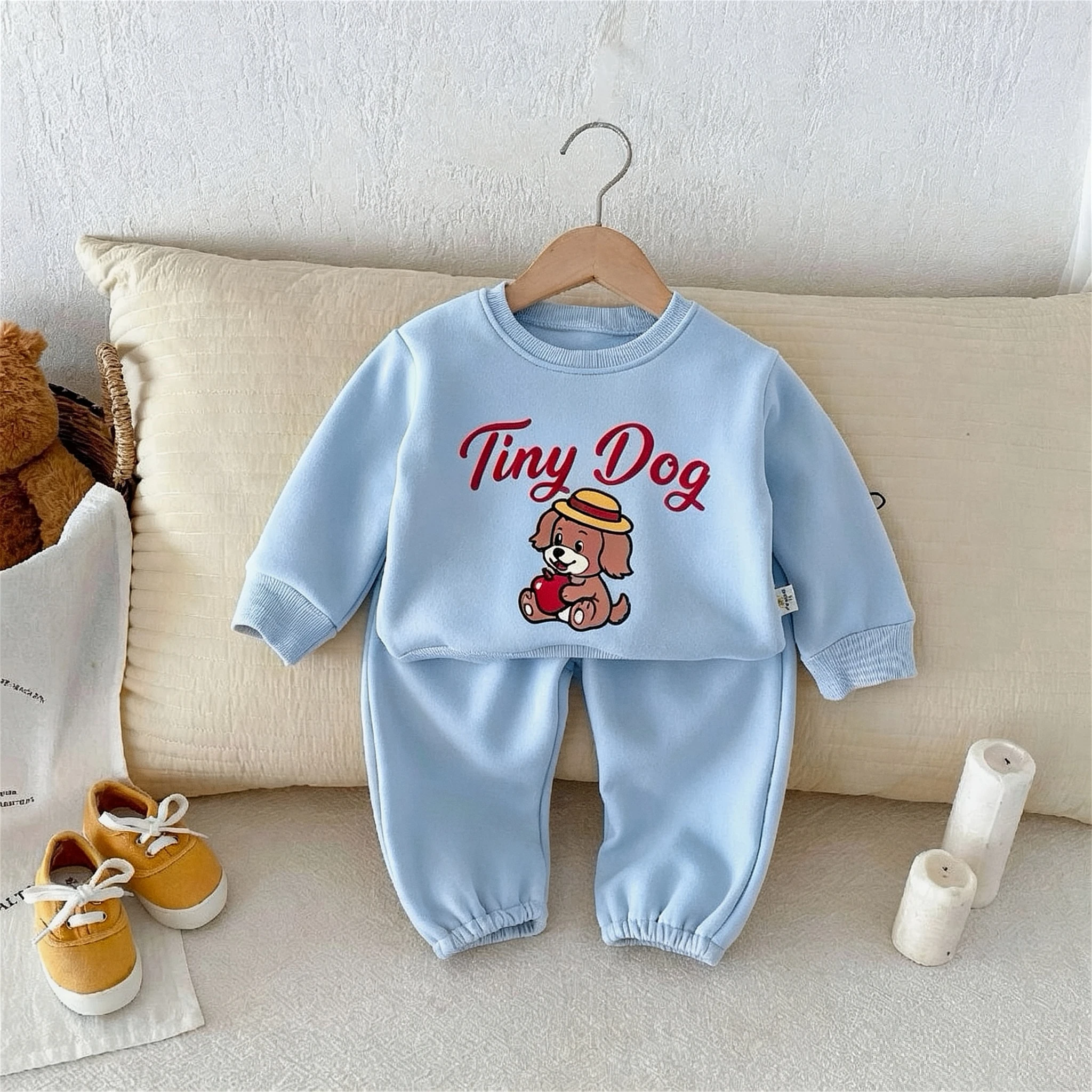 0-6 Age Children's Wear Long Sleeve Suit Cartoon Fashion Simple Kids Sweatshirt + Sweatpant Casual Outfits Toddler Costume