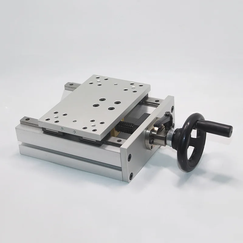 LKUE20 Manual Module Standard Horizontal Manufacturer Trapezoidal Lead Screw Slide Table Easy Adjustment Assembly