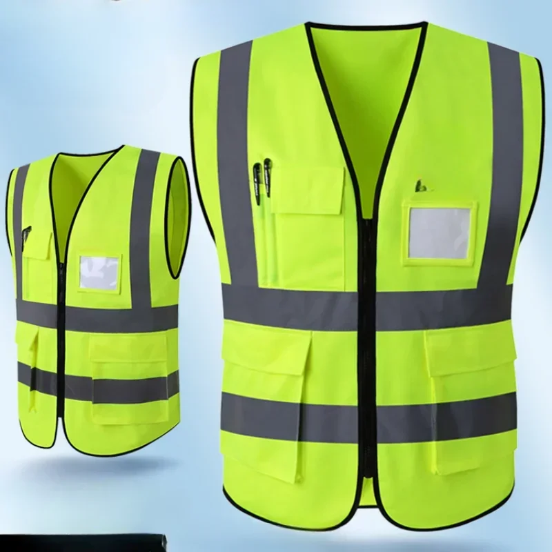 Reflective safety vest Construction site vest Reflective clothing Sanitation workers Traffic reflective clothing