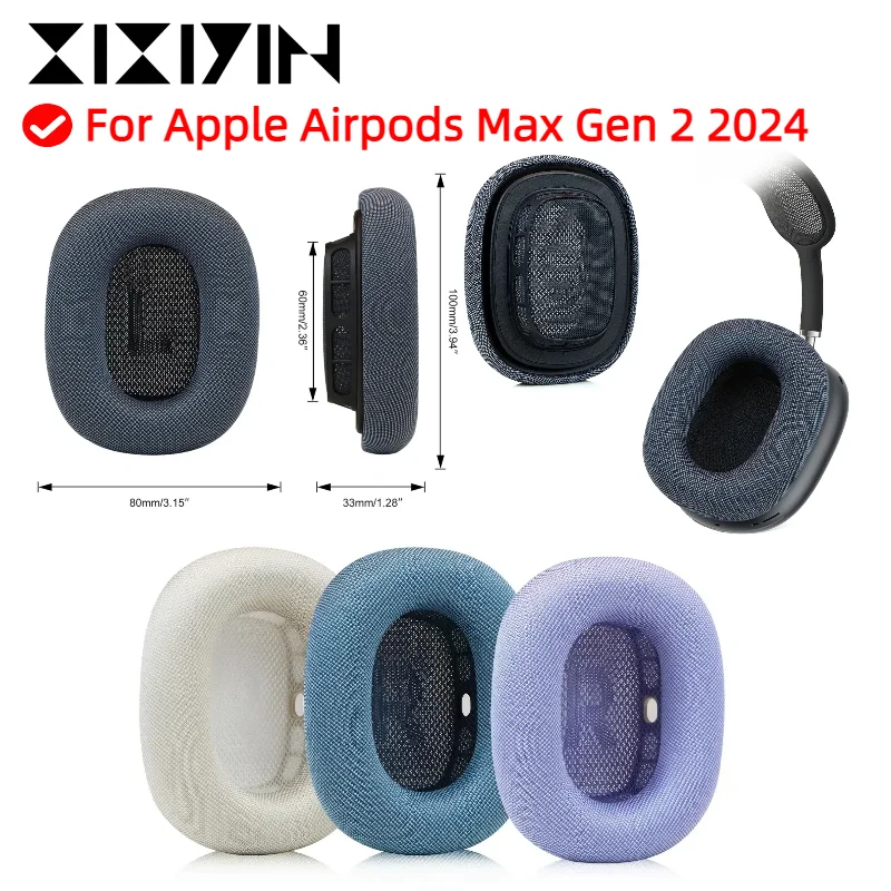 

Replacement Ear Pads for Apple Airpods Max Gen 2 2024 Headphones Memory Sponge Sleeves Cover Case Repair Parts Ear Cups Earmuffs