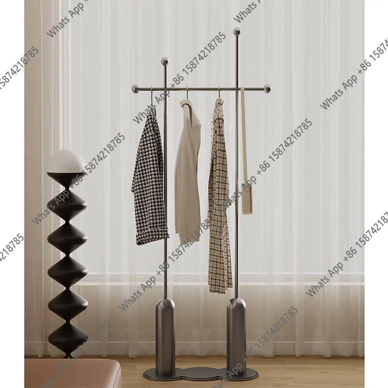 French  coat rack floor-to-ceiling bedroom entrance door hanging clothes area creative shelf that does not take up space