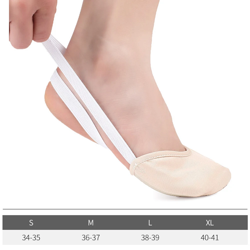 الجمباز الإيقاعي أحذية الباليه لينة نصف الجوارب قاعة الرقص الفن الصالة الرياضية الجوارب اكسسوارات مرونة الباليه أحذية الرقص الجمباز