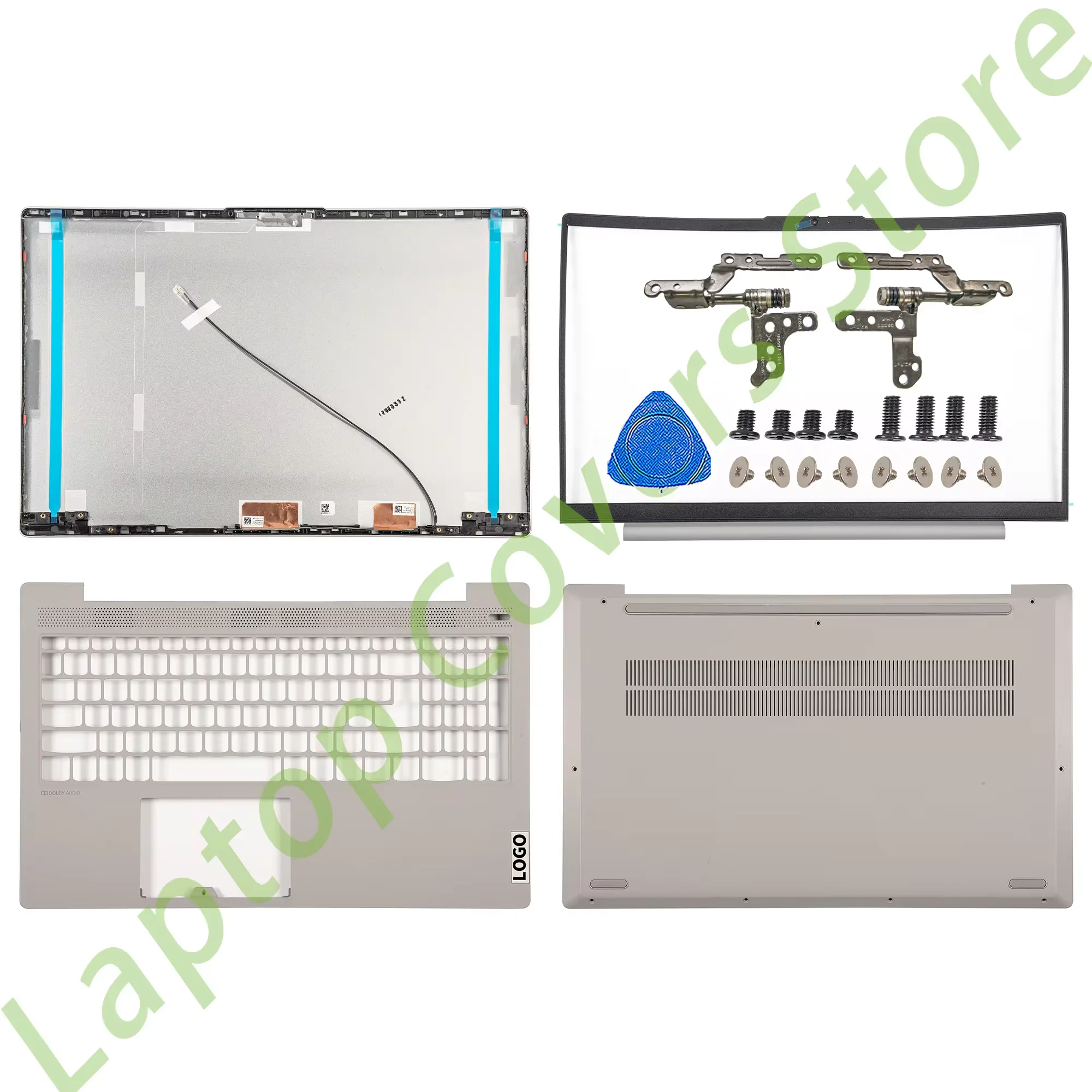 

New For Ideapad 5 15IIL05 15ARE05 15ITL05 15ALC05 2020 2021 LCD Back Cover Front Bezel Hinges Touchpad Keyboard Replace silver