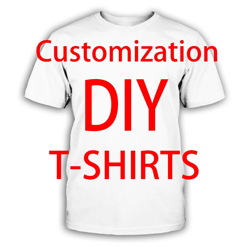 DropShipping Create Your Own Customer Design Anime/Photo/Star/You Want/Singer Pattern/DIY/VIP T-Shirts 3D Print Sublimation Tee