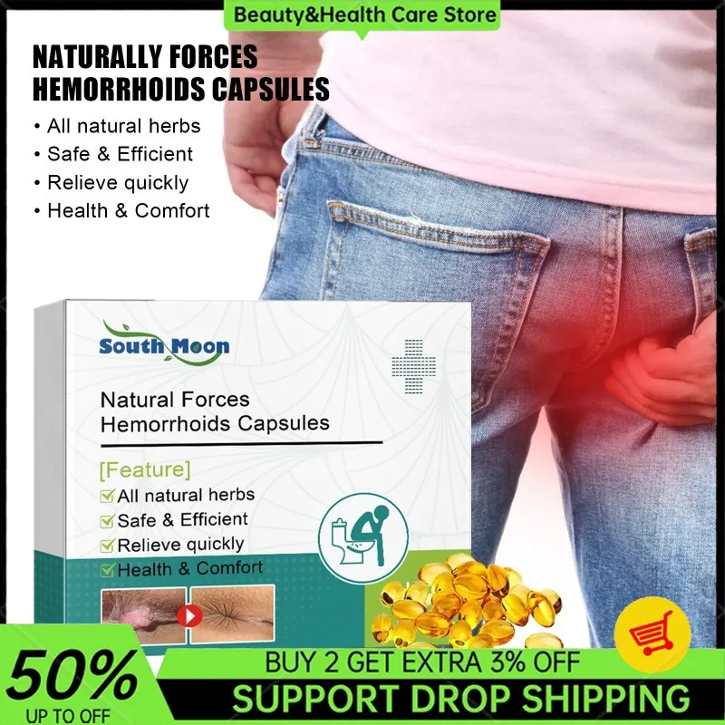 Natural Forces Hemorrhoids Capsules Powerful Repair Redness Anal Treatment Agent Relieve Anal Pain Hemorrhoids Spray Body Care