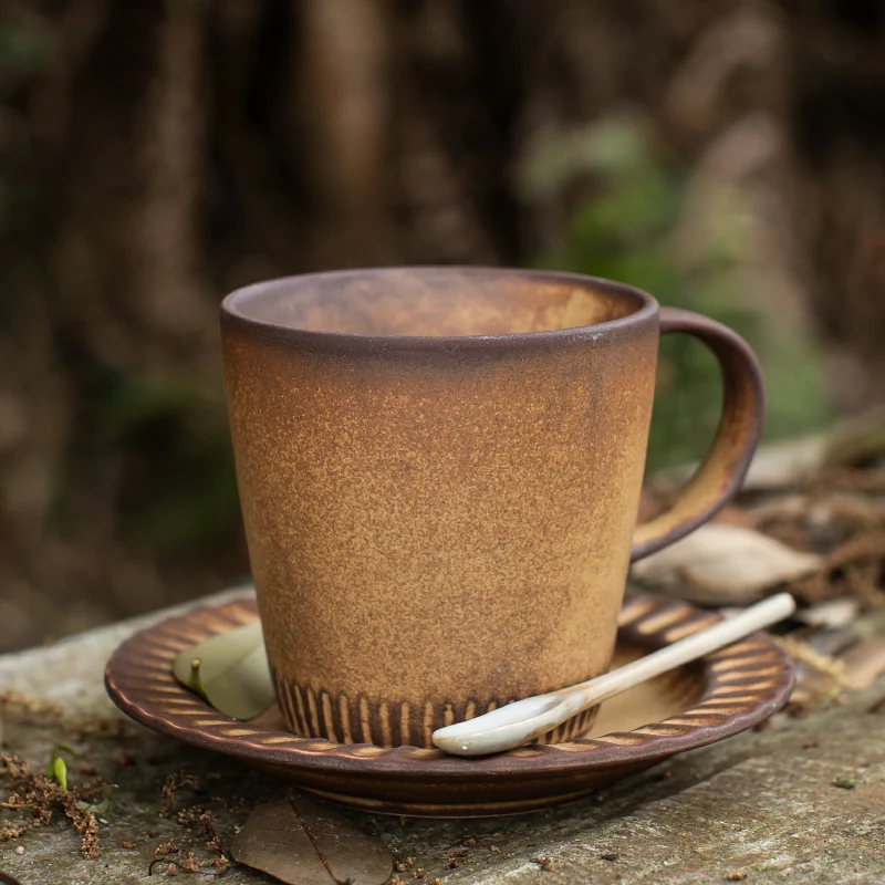 

Handmade coffee cup, creative home coarse pottery coffee cup, large capacity water cup, mug, simple kiln transformed water cup