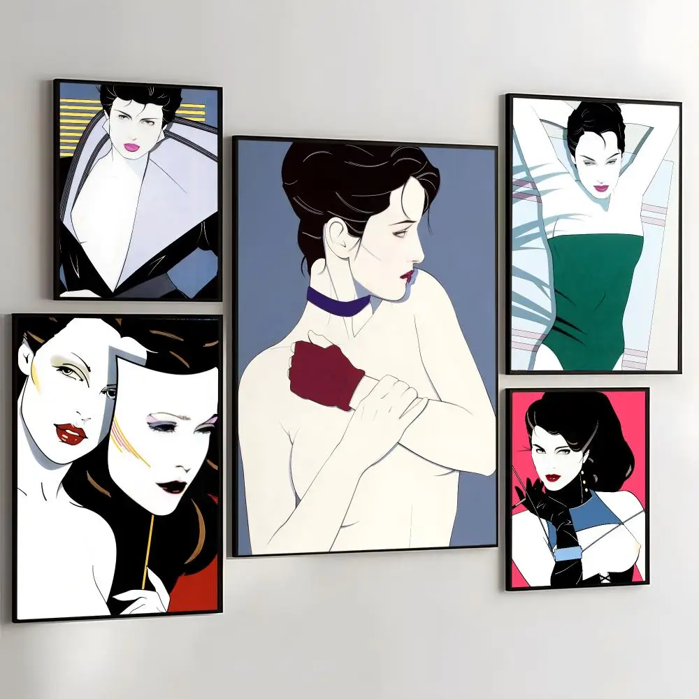 Artist P-Patrick Nagel Painting Calligraphy Self Adhesive Wall Art Waterproof Print For Bedroom Hallway Home Decor