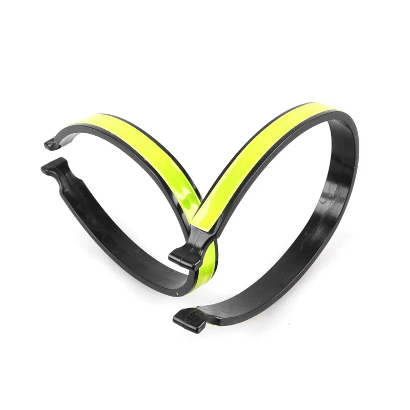 2PCS Bicycle Reflective Trouser Clip Cycling Gear Trouser Carabiner Safe Driving Reflective Warning Sticker Outdoor Seat Belt