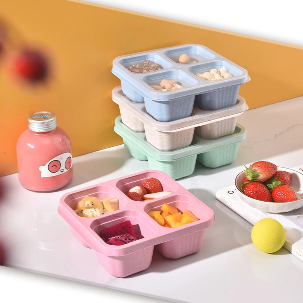 Lunch Box Dust-proof Nut Platter For Fresh Snacks On Go And Placement Is More Stable. Grid Does Not Pink