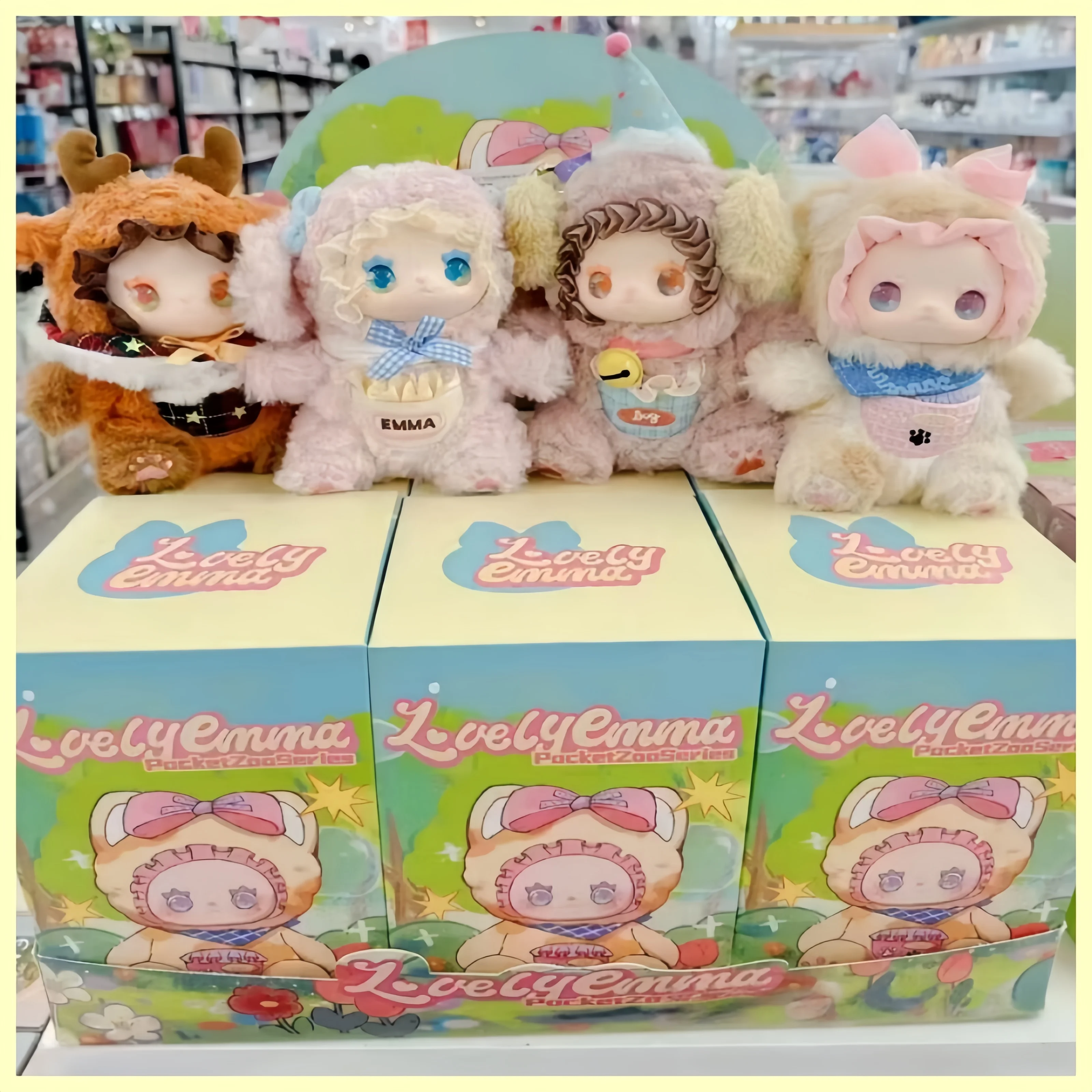

Lovely Emma Pockets Zoo Plush Dolls Blind Box Series Mystery Box Toys Kawaii Figure Dolls Toy Gift Cute Action Anime Figures