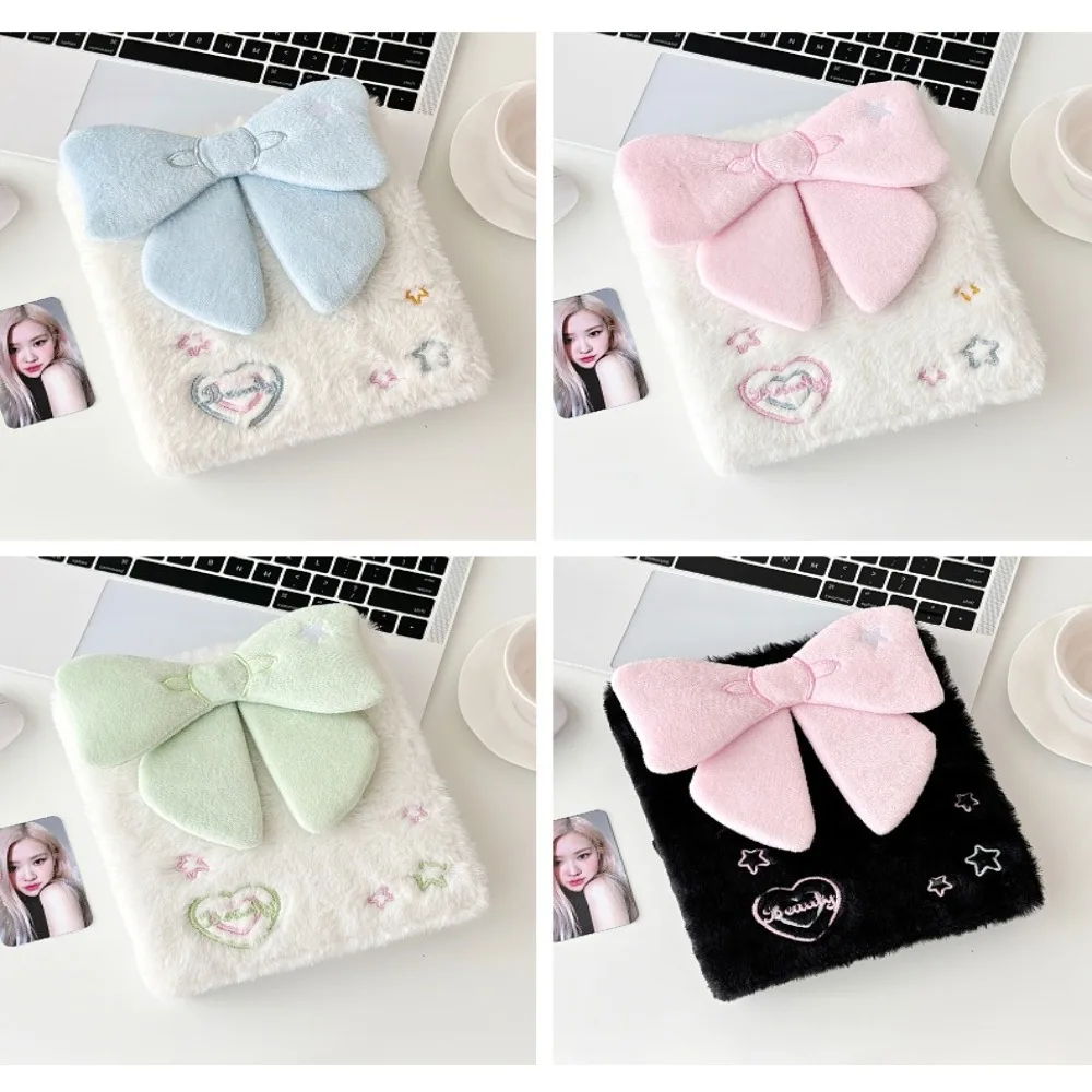 3D Bowknot A6 Photocard Holder 3-inch Small Card Storage Kpop Photo Album Ring Binder Photocard Storage School Stationery Use