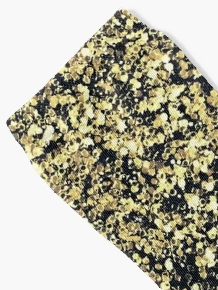 جوارب فنية لامعة سوداء لامعة للديكور مع طباعة جوارب جولف سعيدة للعام الجديد للرجال والنساء