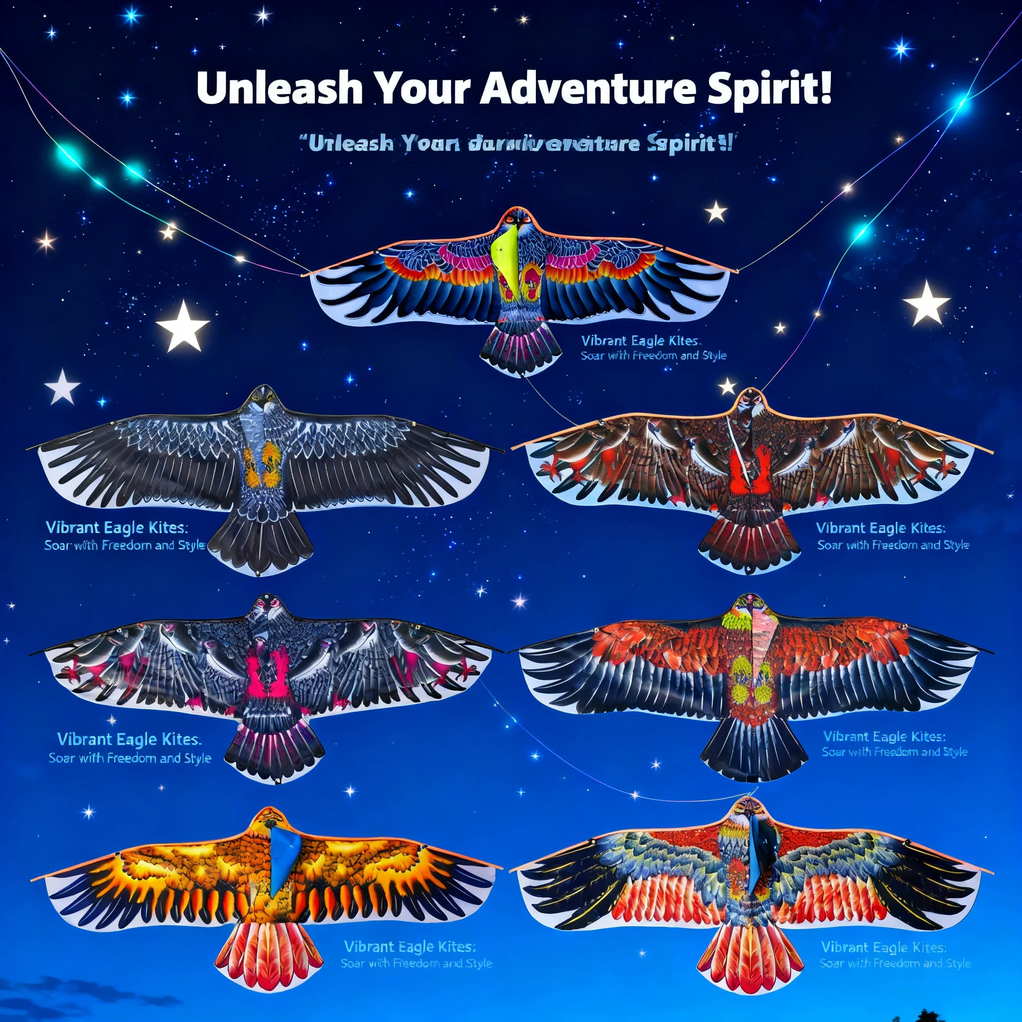 Cometa de águila de 1.1m con línea de 30m, cometas grandes de pájaros voladores, juguete deportivo para exteriores, regalo para niños, familia, jardín, bricolaje