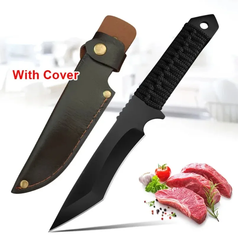 Edelstahlgriff mit Seil Allzweckmesser Chef Hackmesser Fleisch Fisch Obst Scharfe BBQ Küchenmesser Buther Ausbeinmesser Werkzeuge