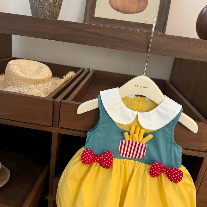 Baby-Mädchen Strandkleider Sommer Weiche Atmungsaktive Kinderkleidung Mädchen Urlaub A-Linien-Kleid Kinder Freizeitkleid 2026 Sommer – Detail 3