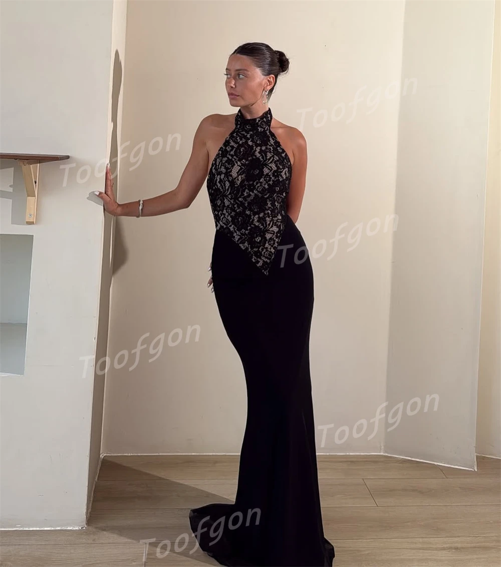 Toofgon sexy sereia halter vestidos de noite de casamento princesa cintura formal vestidos de festa vestido de noivado personalizado