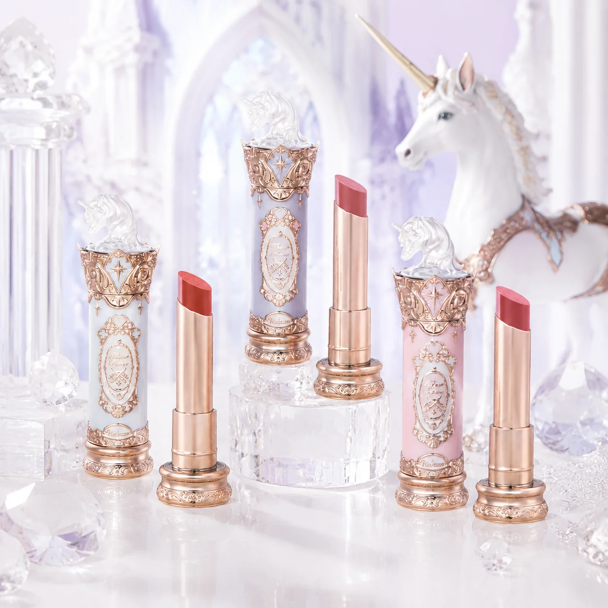 Image of Flower Knows Knight Unicorn Lippenglanz Lippenstift Solide Feuchtigkeitsspendend Langanhaltend Spiegelglanz Nicht Klebrig