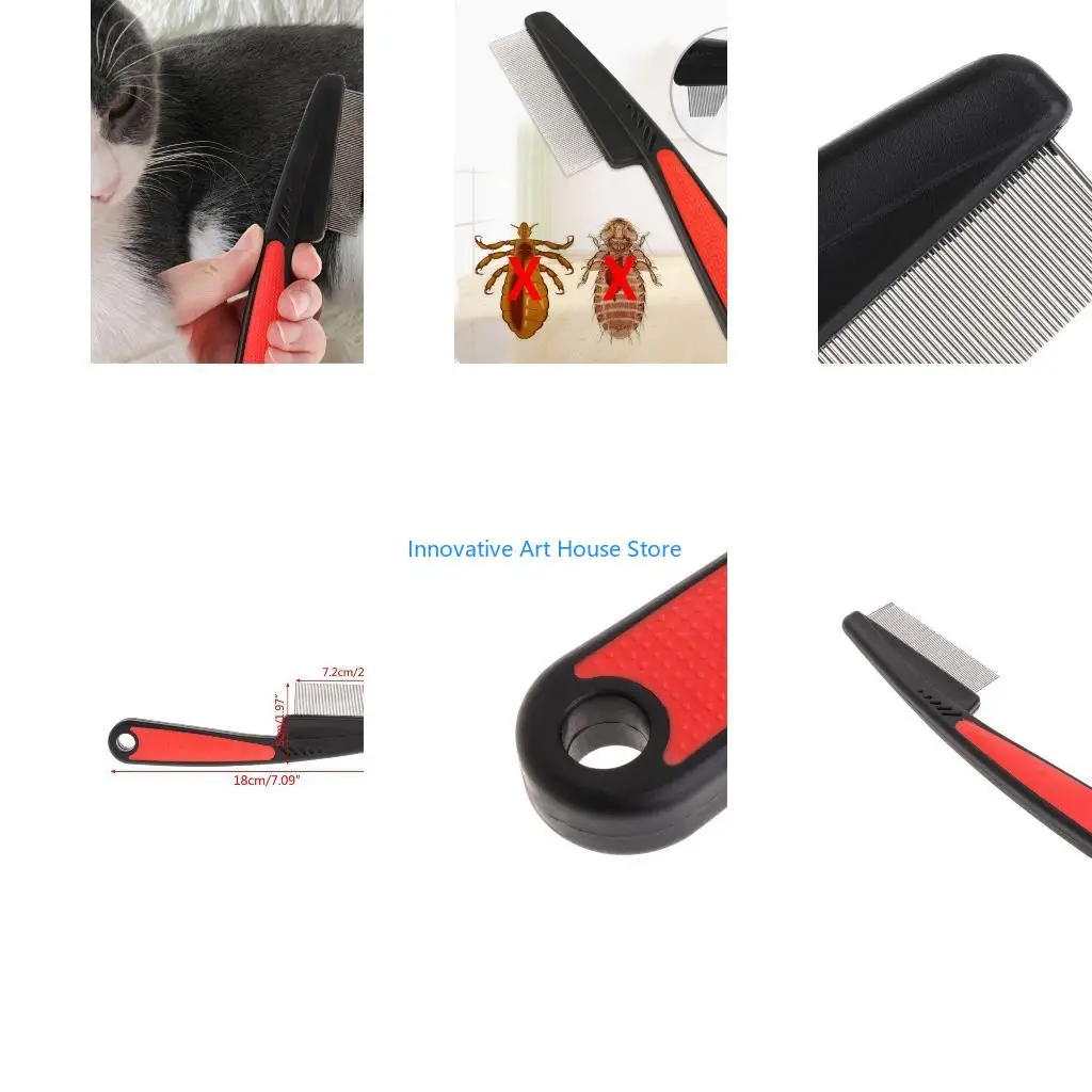 E1PC Flea Comb Lice Removal Brush for Pet Dogs & Cats Removing Fleas Dandruff Lice