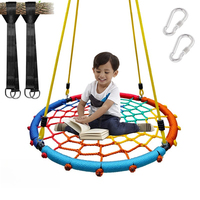 80Cm Round Bird's Nest Swing Children's Toy Indoor and Outdoor Hammock Outdoor Mesh Rope Swing Hanging Chair Cradle