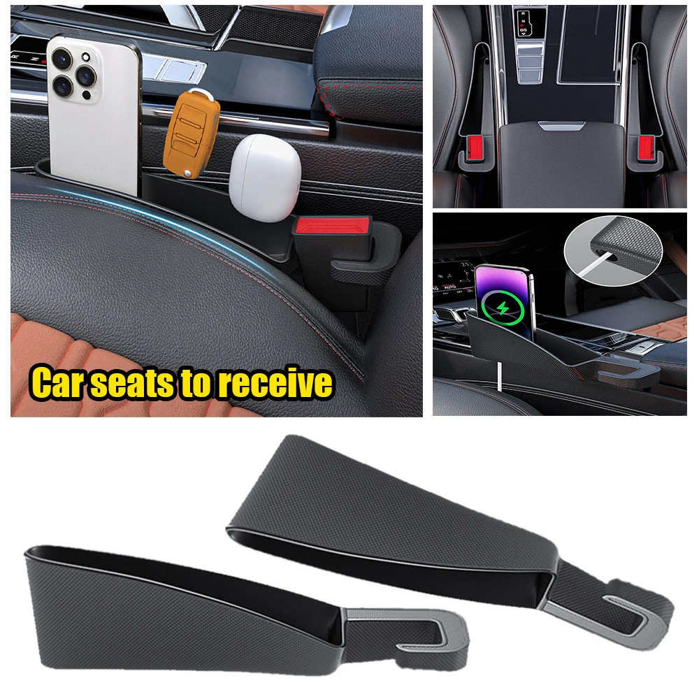 Universal Auto Sitz Lücke Organizer Lagerung Box Multifunktions Carbon Faser Auto Lagerung Tasche Brieftasche Schlüssel Karte mit Tasse Halter