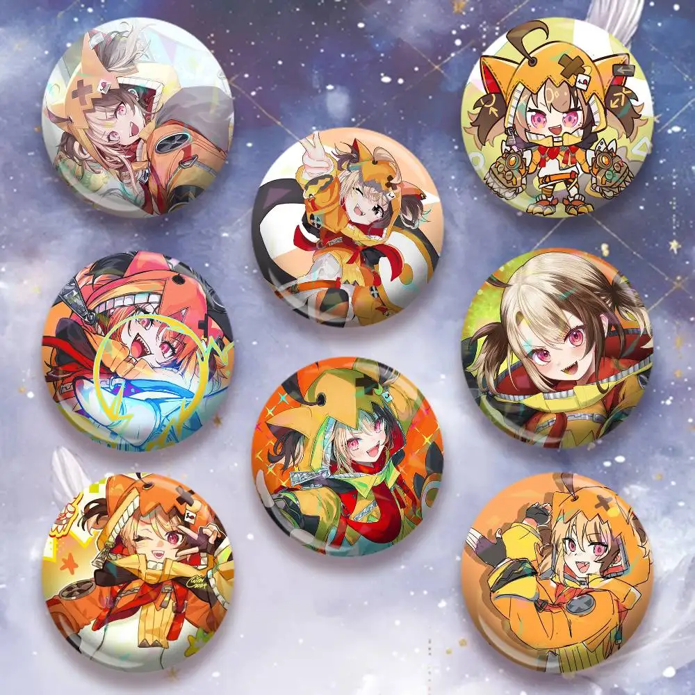 Gigi M-Murin H-ololive  Laser Badge Creative Pins Brooch for Decor Gifts Fans Collect Easter decorations