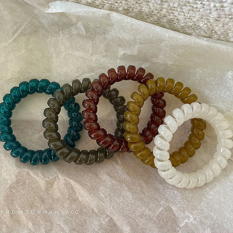 Bobine de téléphone coréenne INS Jelly Color, queue de cheval 600, ULà cheveux, anneau de cheveux, accessoires pour cheveux, couvre-chef 600