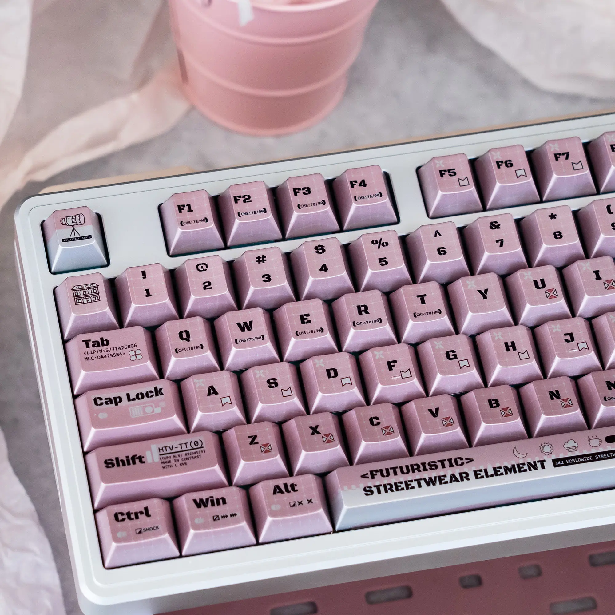 URE Cute Programer Keycap Set for MX Gamer Mechanical Keyboard Personalized Keycaps Cherry Profile Customized Gifts