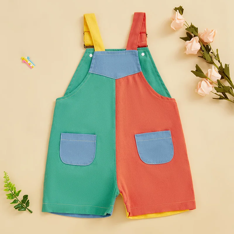 Contrast Baby Overalls 4