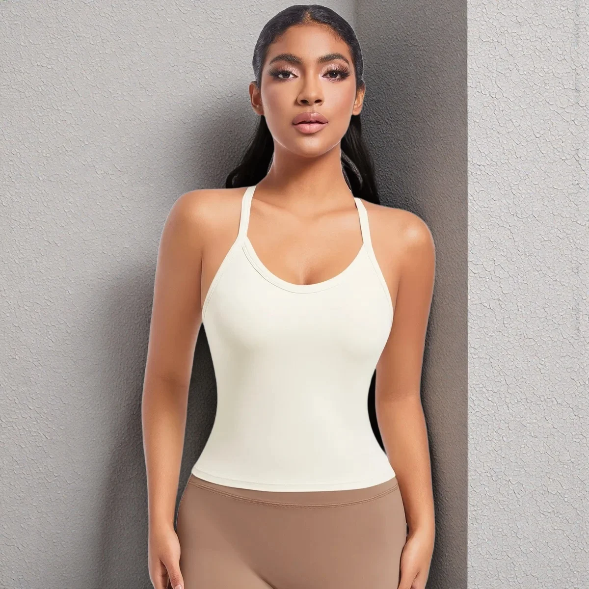 Women's Cross Back Yoga Sports Bra Breathable Shockproof Padded Crop Top Gym Running Workout Activewear Fitness Tank