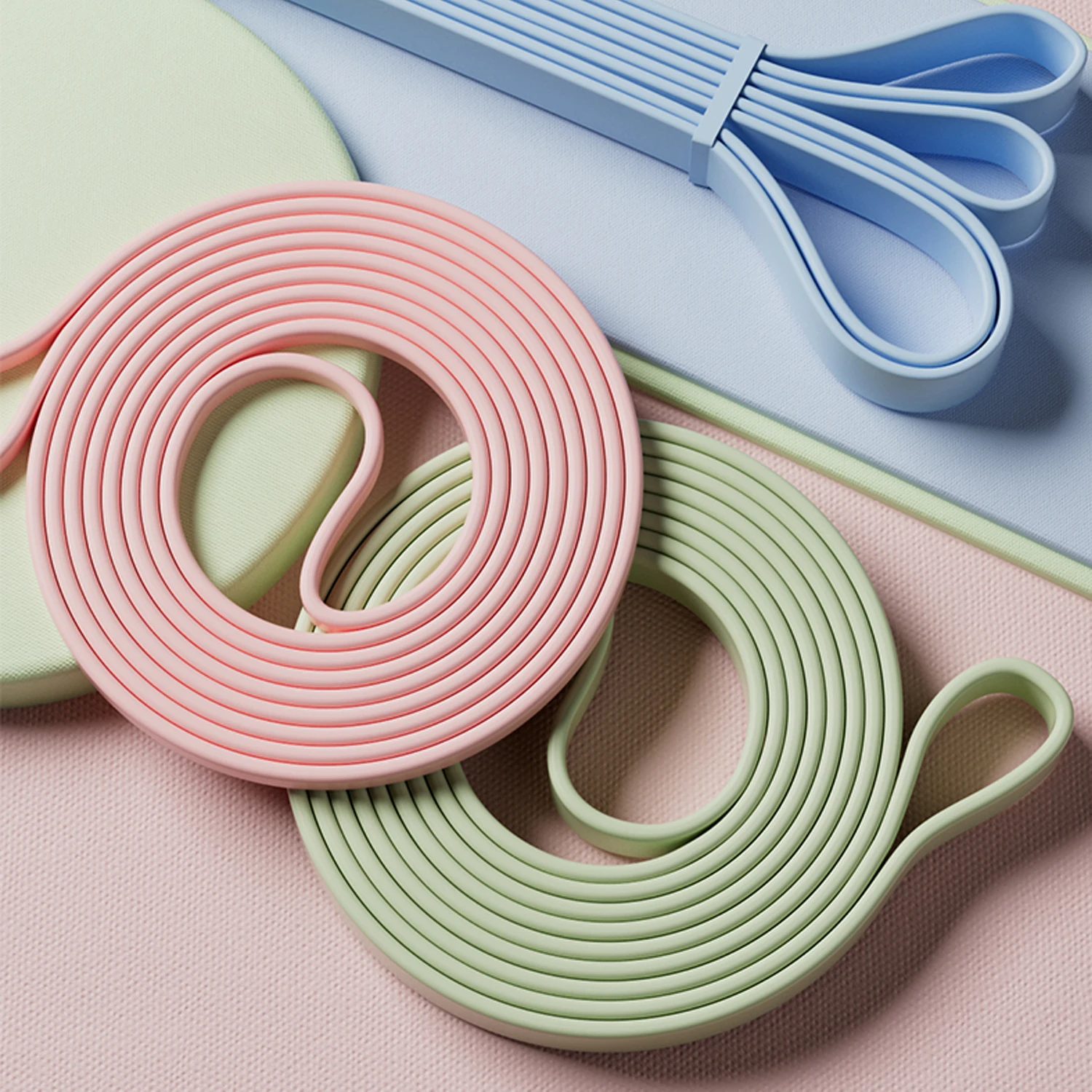 

WOSWEIR-женская силиконовая эластичная лента для фитнеса для йоги, тренировок с сопротивлением, растягивающаяся лента для упражнений с подтягиванием