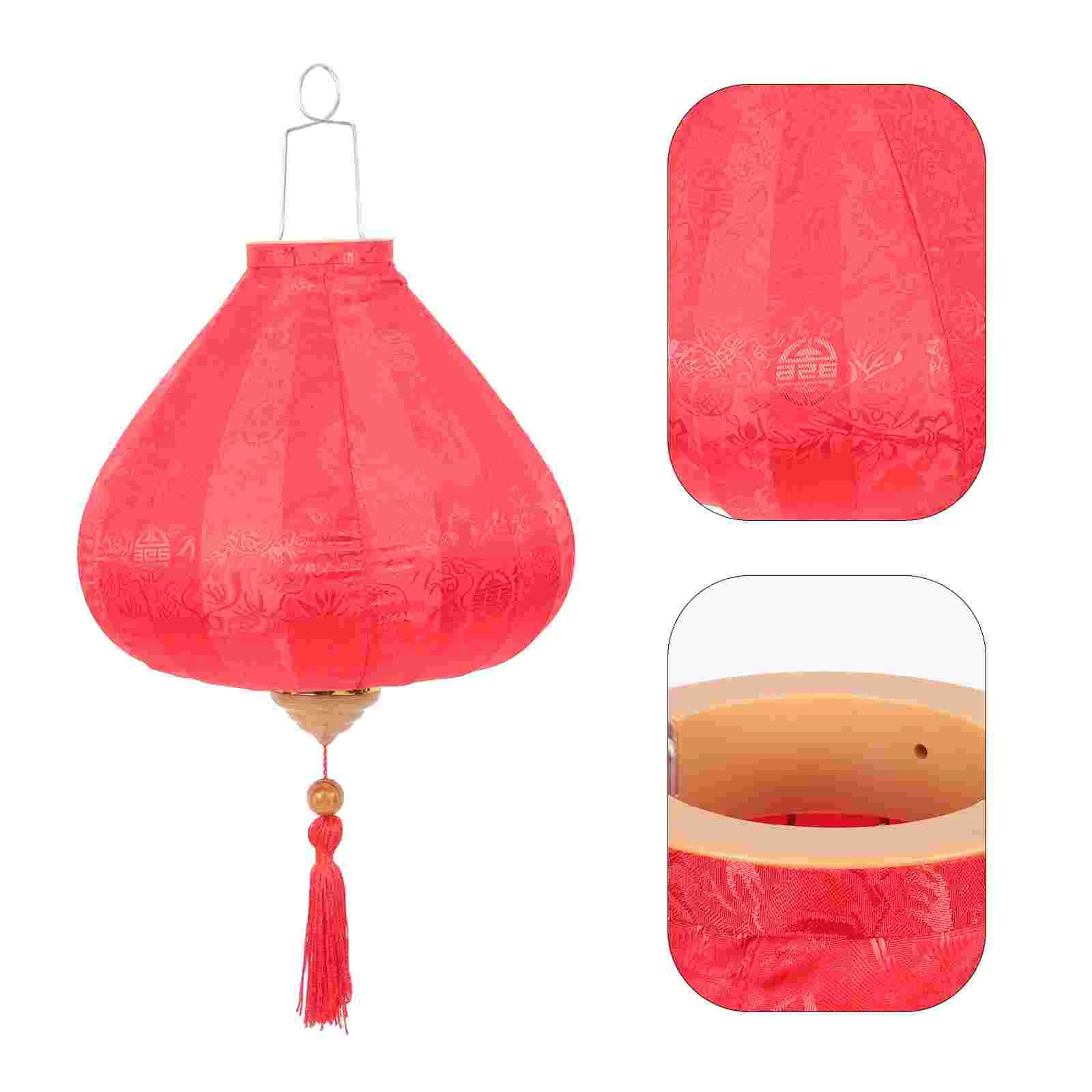 

Locket Diamond Lantern Hanging Ornament Rural Lanterns Decorative Red Chinese New Year Decoration Festival Office