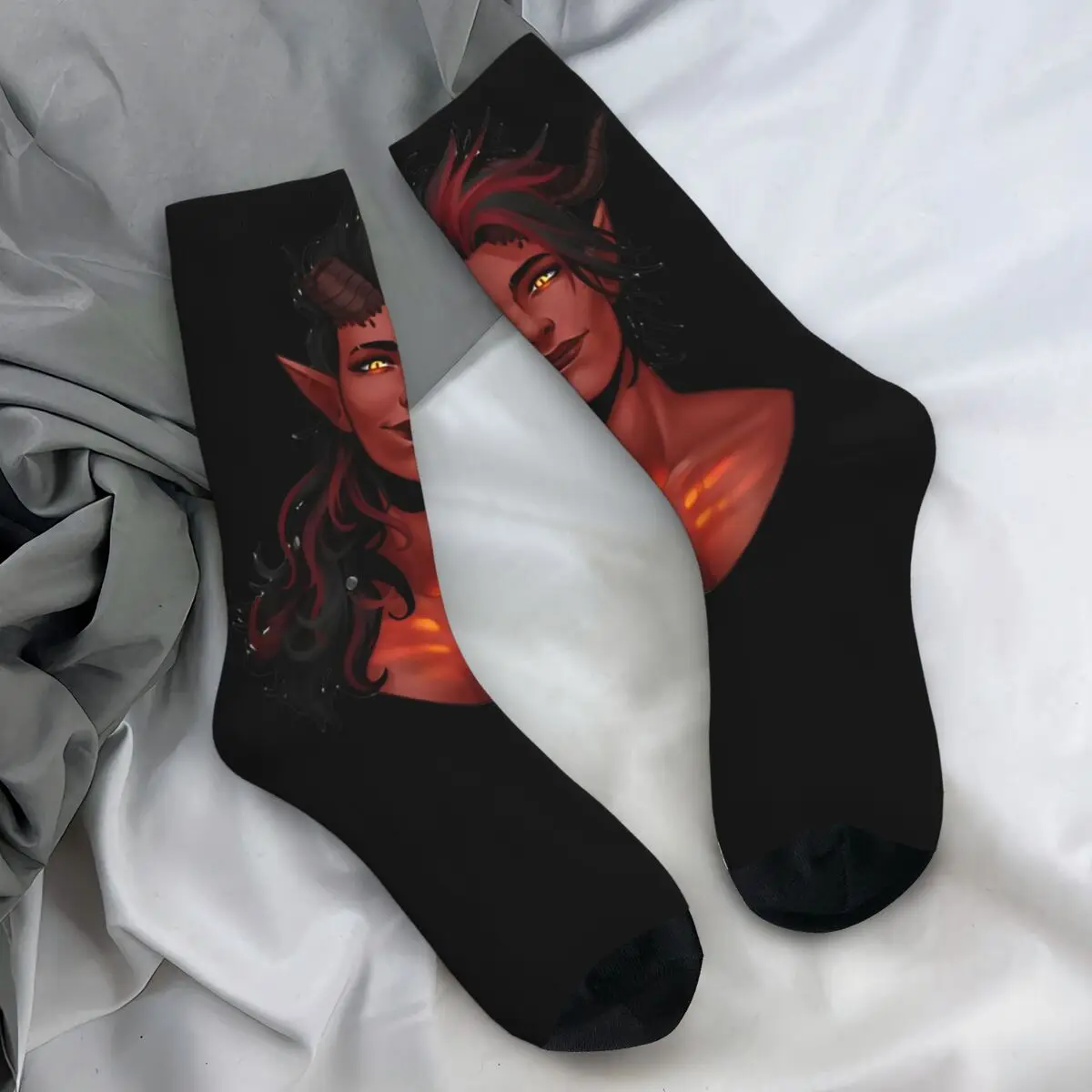 Baldurs Gate 3 Shadowheart Bootleg Socks Autumn Stockings Retro Men's High Quality Socks Design Cycling Anti Sweat Socks