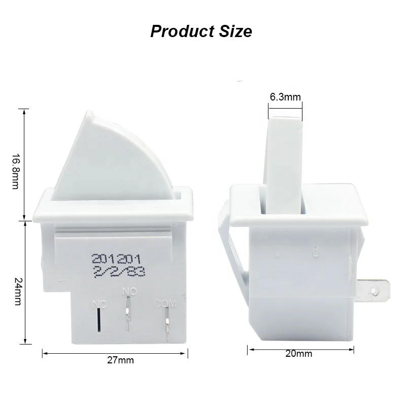HC-050K.4.2 CUL VDE Fridge Refrigerator Parts 5A 125VAC/2.5A 250VAC 2pin on off  Door Button Switch