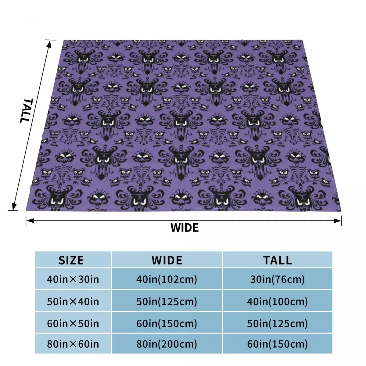 Purple Haunted Mansion Wallpaper Throw Blanket Blankets For Sofas Vintage Blanket Single Blanket