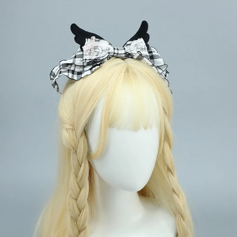 Angel wing Big Bow Hair Clip Y2K girl Harajuku Gothic Original Subculture Accessories Hair clips pins Hairpin Barrettes
