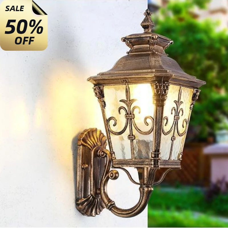 

Vintage Wall Light Outdoor Porch Lamp IP65 Retro Garden Lights for Villa Patio Yard Gate Exterior Sconce Bronze E26/E27