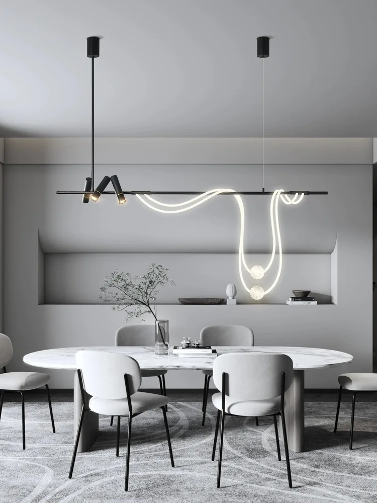 Nordern Modern Minimalist Design LED Chandeliers Classcial Home-applicant Dimming Function Hanging Over Dining Room Table